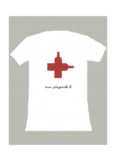 Glougueule Homme Rouge pour Tshirt Croix Blanc nwPxqZ6aa
